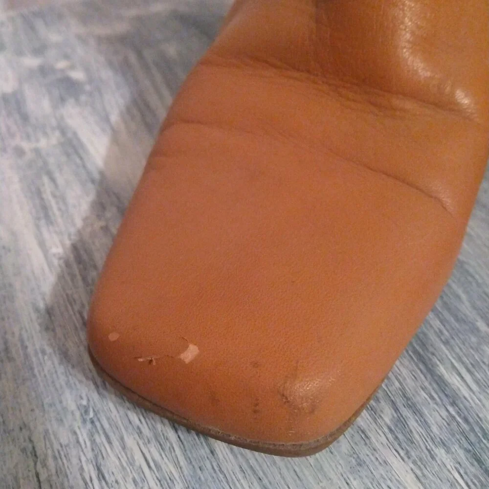 Jennifer Moore tan ankle booties